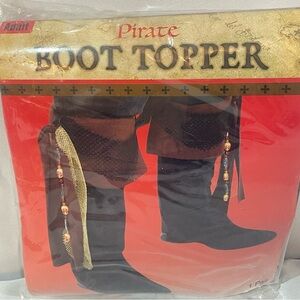 Pirate Boot Toppers Brown Costume Cosplay Dress Up Halloween Adult One Size